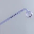 Curved Sweet Puff Glass Pipe 14cm Purple Balancer Pack X2