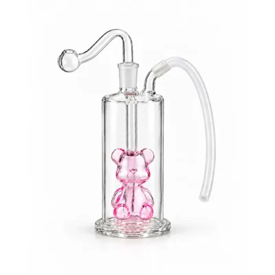 Pink Teddy Bear Glass Water Pipe Bong