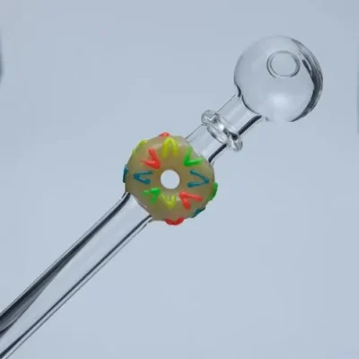 Sprinkles Donut Sweet Puff Glass Pipe 14cm Yellow