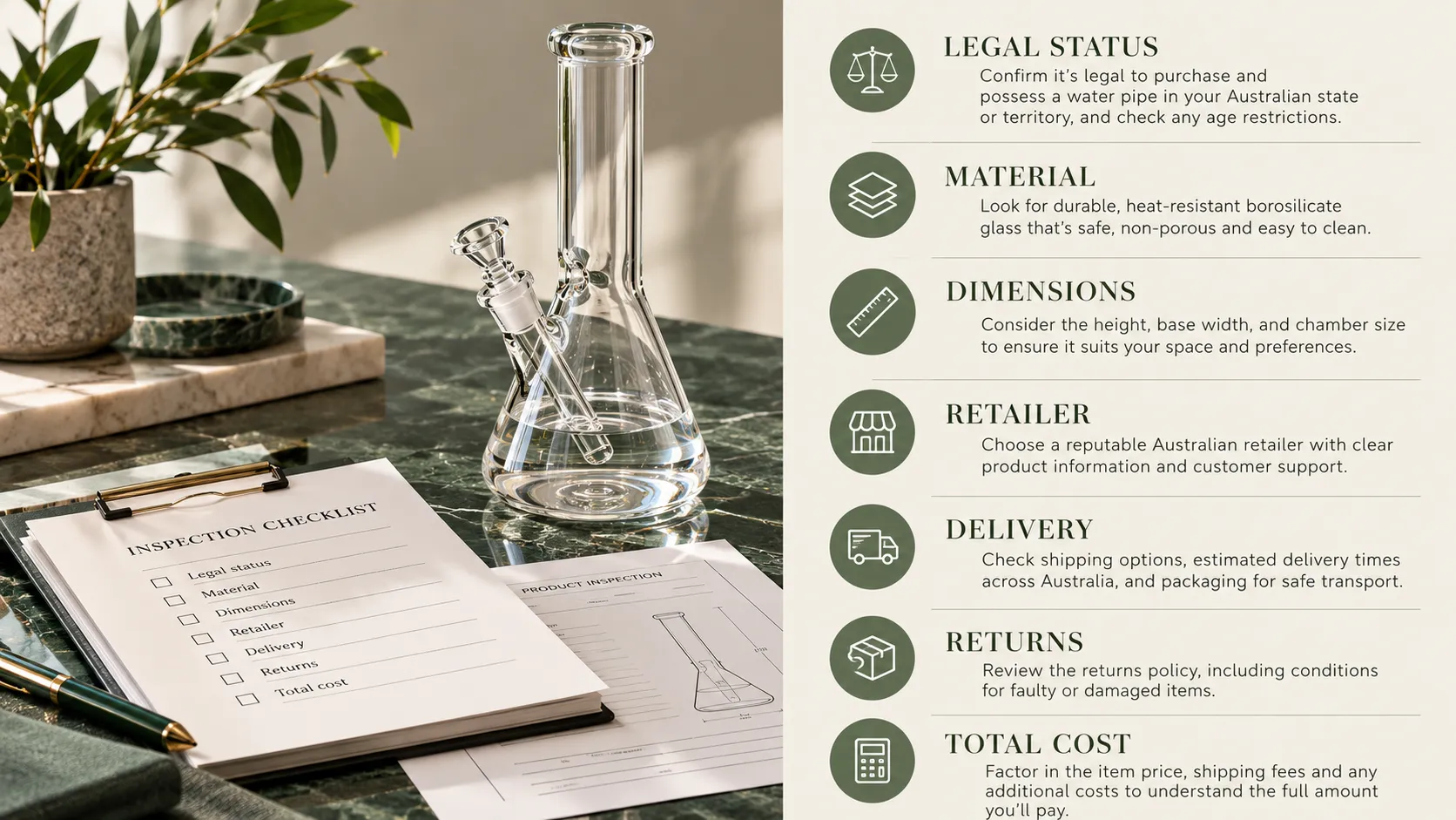 Where to buy bongs online in Australia - 2026 retailer verification checklist