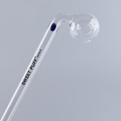 Sweet Puff Glass Pipe 16cm Coloured Balancer Pack X6